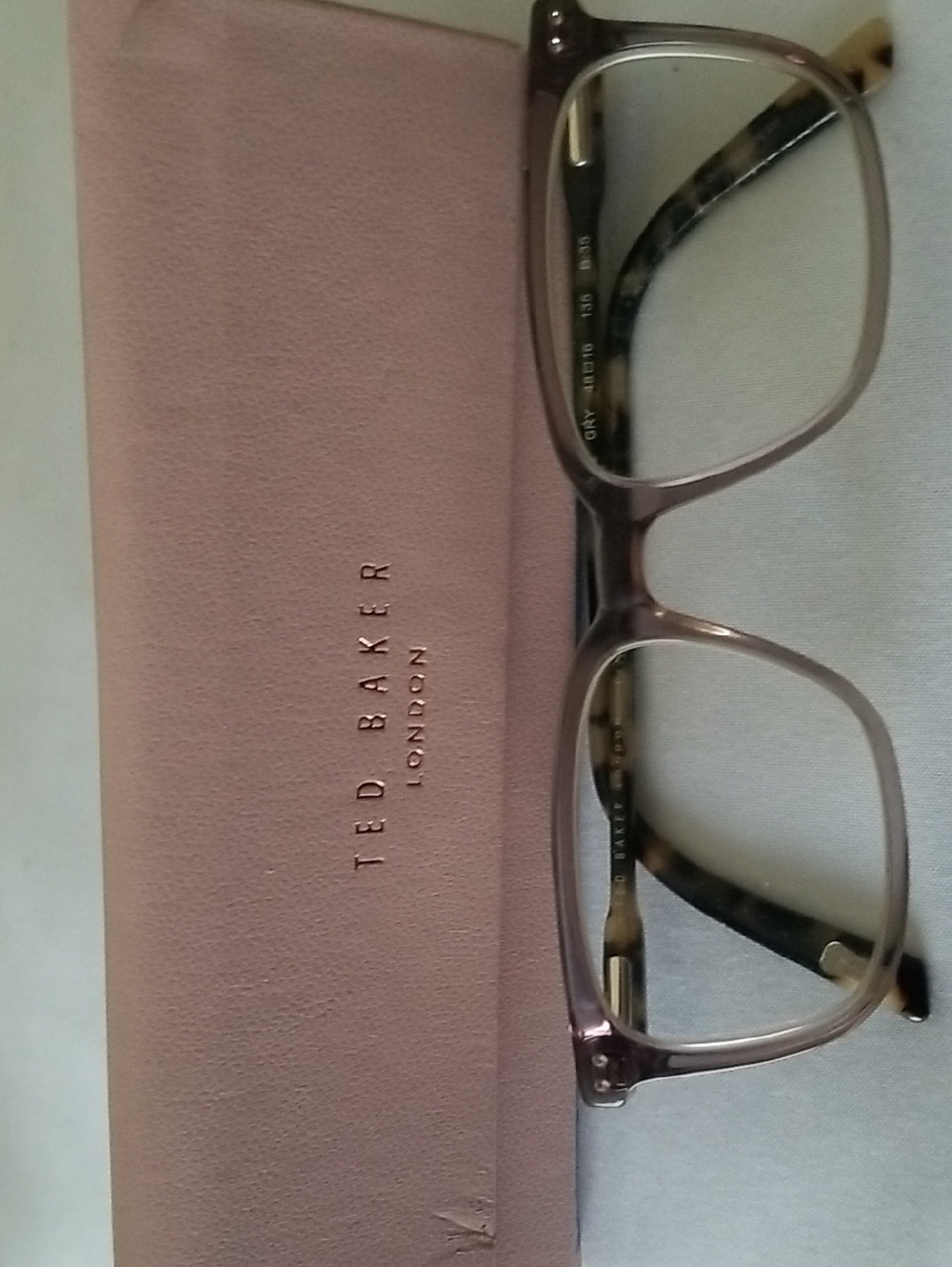 Ted Baker Dusty Pink Frame Glasses with Tortoiseshell Temples